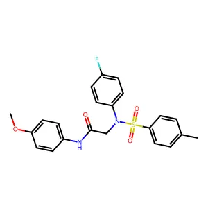 2-(4-fluoro-N-(4-methylphenyl)sulfonylanilino)-N-(4-methoxyphenyl)acetamide structure