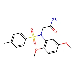 2-{2,5-Dimethoxy[(4-methylphenyl)sulfonyl]anilino}acetamide structure