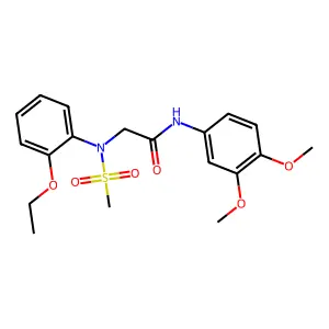 N-(3,4-dimethoxyphenyl)-2-(2-ethoxy-N-methylsulfonylanilino)acetamide structure