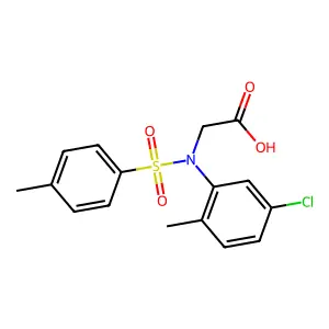 N-(5-chloro-2-methylphenyl)-N-[(4-methylphenyl)sulfonyl]glycine structure