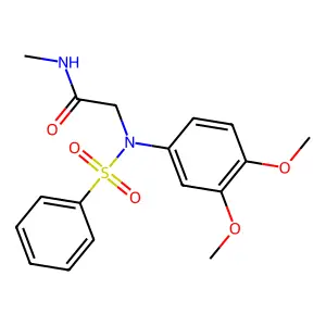 2-[3,4-dimethoxy(phenylsulfonyl)anilino]-N-methylacetamide structure