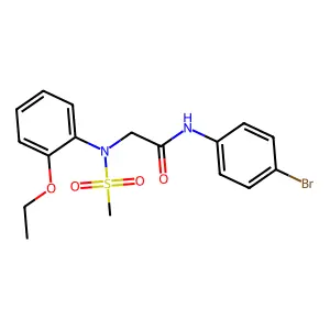 N-(4-bromophenyl)-2-(2-ethoxy-N-methylsulfonylanilino)acetamide structure