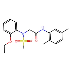N-(2,5-dimethylphenyl)-2-(2-ethoxy-N-methylsulfonylanilino)acetamide structure