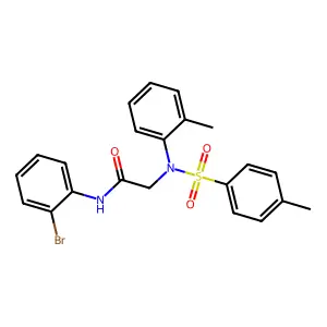 N-(2-bromophenyl)-2-(2-methyl-N-(4-methylphenyl)sulfonylanilino)acetamide structure