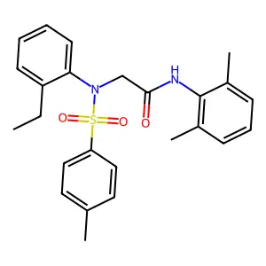 N-(2,6-dimethylphenyl)-2-(2-ethyl-N-(4-methylphenyl)sulfonylanilino)acetamide structure