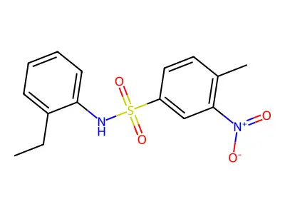 N-(2-ethylphenyl)-3-nitro-4-methylbenzenesulfonamide structure