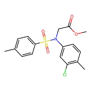 Methyl N-(3-chloro-4-methylphenyl)-N-[(4-methylphenyl)sulfonyl]glycinate structure