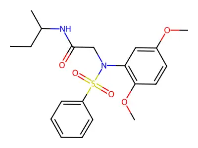 2-[(2,5-Dimethoxyphenyl)(phenylsulfonyl)amino]-N-(1-methylpropyl)acetamide structure