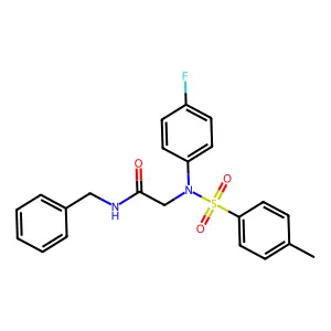 N-benzyl-2-{4-fluoro[(4-methylphenyl)sulfonyl]anilino}acetamide structure