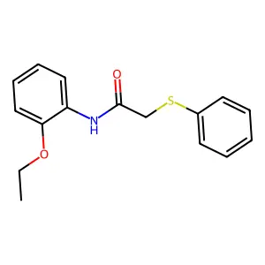 N-(2-ethoxyphenyl)-2-phenylsulfanylacetamide structure