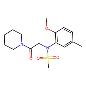 N-(2-methoxy-5-methylphenyl)-N-(2-oxo-2-piperidin-1-ylethyl)methanesulfonamide structure