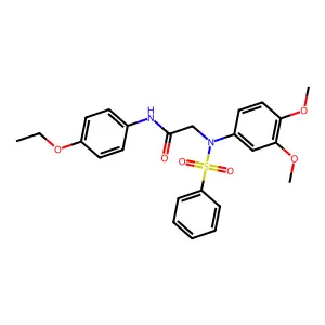 2-[3,4-dimethoxy(phenylsulfonyl)anilino]-N-(4-ethoxyphenyl)acetamide structure