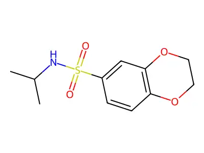 N-propan-2-yl-2,3-dihydro-1,4-benzodioxine-6-sulfonamide structure