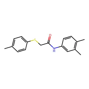 N-(3,4-dimethylphenyl)-2-(4-methylphenyl)sulfanylacetamide structure