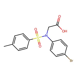 N-(4-bromophenyl)-N-[(4-methylphenyl)sulfonyl]glycine structure