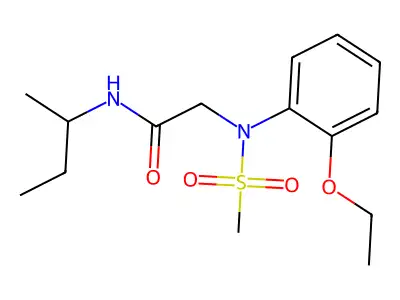 N-butan-2-yl-2-(2-ethoxy-N-methylsulfonylanilino)acetamide structure