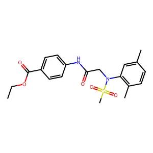 Ethyl 4-({[2,5-dimethyl(methylsulfonyl)anilino]acetyl}amino)benzoate structure