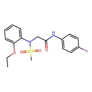 2-(2-ethoxy-N-methylsulfonylanilino)-N-(4-iodophenyl)acetamide structure