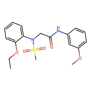2-[2-ethoxy(methylsulfonyl)anilino]-N-(3-methoxyphenyl)acetamide structure