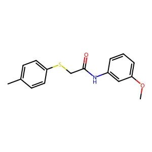 N-(3-methoxyphenyl)-2-(4-methylphenyl)sulfanylacetamide structure