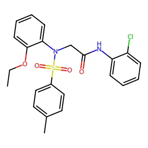 N-(2-chlorophenyl)-2-(2-ethoxy-N-(4-methylphenyl)sulfonylanilino)acetamide structure