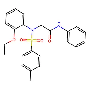 2-{2-ethoxy[(4-methylphenyl)sulfonyl]anilino}-N-phenylacetamide structure