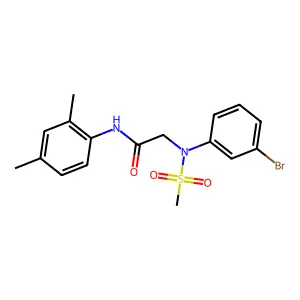 2-(3-bromo-N-methylsulfonylanilino)-N-(2,4-dimethylphenyl)acetamide structure