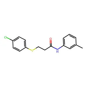 3-((4-chlorophenyl)thio)-N-(m-tolyl)propanamide structure