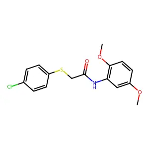 2-((4-Chlorophenyl)thio)-N-(2,5-dimethoxyphenyl)acetamide structure