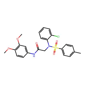 2-{2-chloro[(4-methylphenyl)sulfonyl]anilino}-N-(3,4-dimethoxyphenyl)acetamide structure