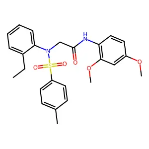 N-(2,4-dimethoxyphenyl)-2-(2-ethyl-N-(4-methylphenyl)sulfonylanilino)acetamide structure
