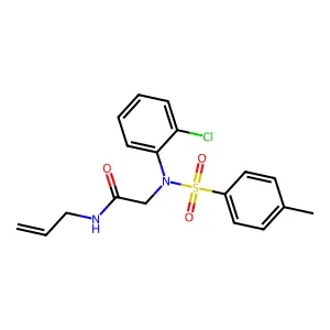 N-allyl-2-{2-chloro[(4-methylphenyl)sulfonyl]anilino}acetamide structure