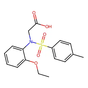 N-(2-ethoxyphenyl)-N-[(4-methylphenyl)sulfonyl]glycine structure