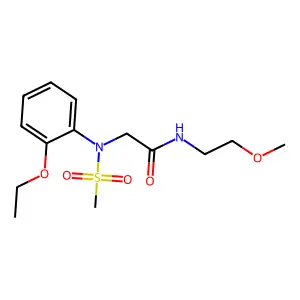 2-(2-ethoxy-N-methylsulfonylanilino)-N-(2-methoxyethyl)acetamide structure