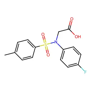 N-(4-fluorophenyl)-N-[(4-methylphenyl)sulfonyl]glycine structure