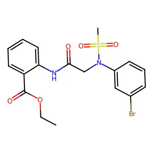 ethyl 2-[[2-(3-bromo-N-methylsulfonylanilino)acetyl]amino]benzoate structure