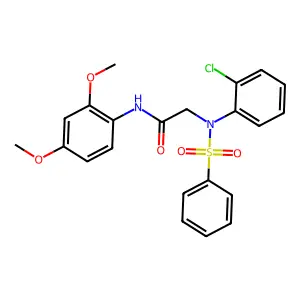 2-[N-(benzenesulfonyl)-2-chloroanilino]-N-(2,4-dimethoxyphenyl)acetamide structure