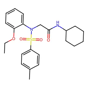 N-Cyclohexyl-2-[(2-ethoxy-phenyl)-(toluene-4-sulfonyl)-amino]-acetamide structure