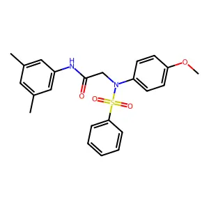 2-[N-(benzenesulfonyl)-4-methoxyanilino]-N-(3,5-dimethylphenyl)acetamide structure