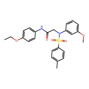 N-(4-ethoxyphenyl)-2-(3-methoxy-N-(4-methylphenyl)sulfonylanilino)acetamide structure