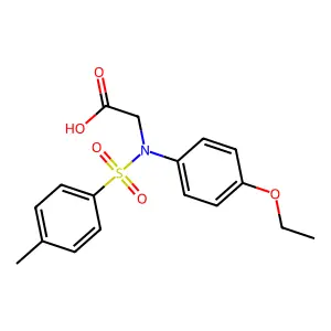 N-(4-ethoxyphenyl)-N-[(4-methylphenyl)sulfonyl]glycine structure