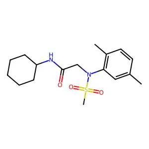 N-cyclohexyl-2-(2,5-dimethyl-N-methylsulfonylanilino)acetamide structure