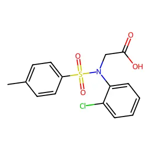 N-(2-chlorophenyl)-N-[(4-methylphenyl)sulfonyl]glycine structure