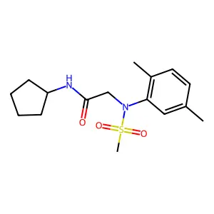 N-Cyclopentyl-2-[(2,5-dimethylphenyl)(methylsulfonyl)amino]acetamide structure