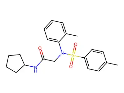 N-Cyclopentyl-2-(4-methyl-N-(o-tolyl)phenylsulfonamido)acetamide structure