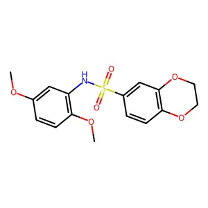 N-(2,5-dimethoxyphenyl)-2,3-dihydro-1,4-benzodioxine-6-sulfonamide structure