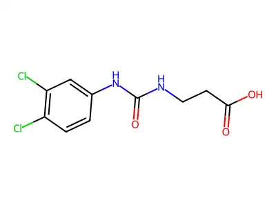 3-{[N-(3,4-dichlorophenyl)carbamoyl]amino}propanoic acid structure
