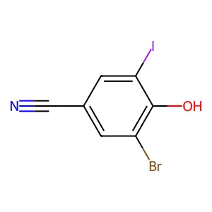 3-Bromo-4-hydroxy-5-iodobenzonitrile structure
