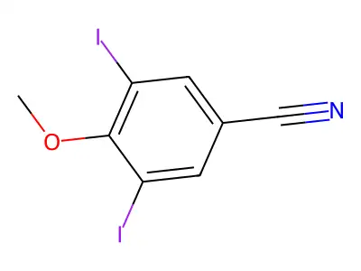 3,5-Diiodo-4-methoxybenzonitrile structure