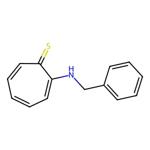 2-(Benzylamino)cyclohepta-2,4,6-triene-1-thione structure